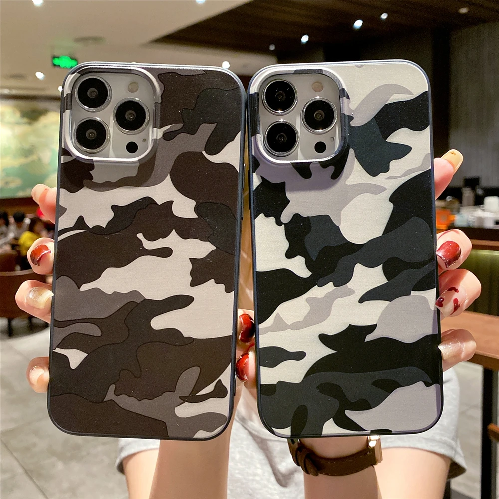 Camouflage Pattern Phone Case For iPhone 11 13 12 Pro Max 12 13 Mini XS Max X XR 8 7 Plus SE 2020 Shockproof Back Cover For Man case for iphone 13 pro 