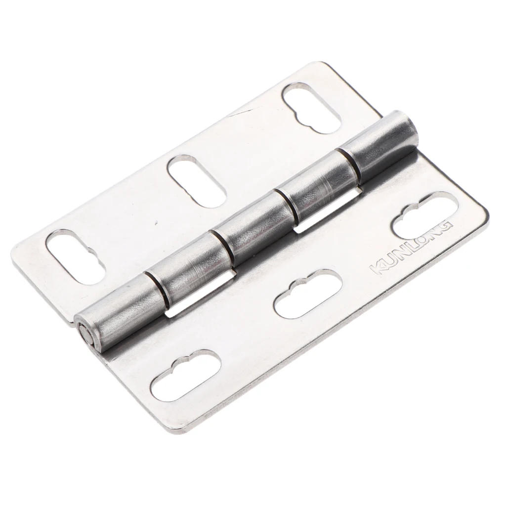Adjustable 0.2×0.2in Commercial Grade Ball Bearing  Stainless Steel Silver Door Hinge with Brushed 