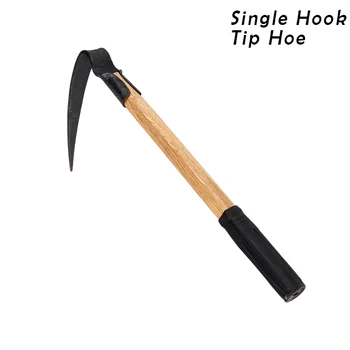 

Hand Plow Wooden Short Handle Hoe Korean Style Traditional Garden Digger Tool for Better Home Garden GHS99