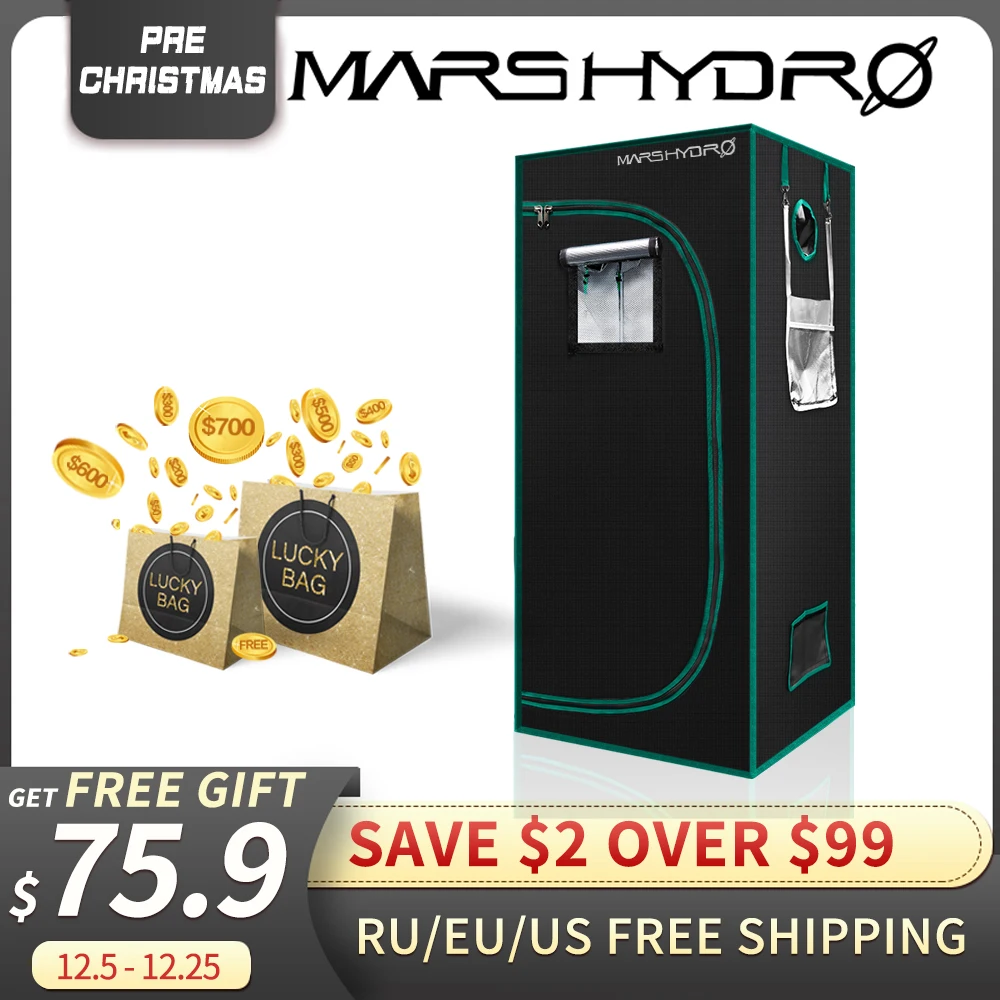 Tanie Marshydro 1680D rosną namiot kryty greenhuse hydroponika uprawiana roślina 2 3 x2 3 x5 3 (70x70x160 cm) growbox pokój duży namiot