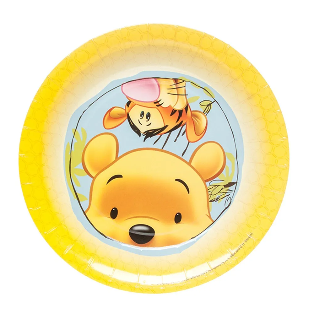 Disney Winnie Animal Bee Thankgiving Party Tableware Set Cup Plate Napkin Hat Horn Birthday Spring Festival Party Supplies