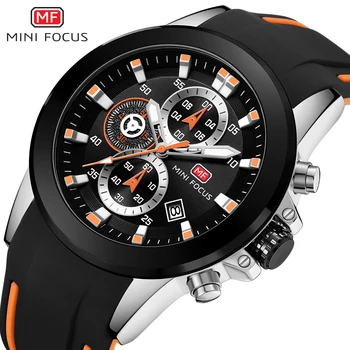 

MINI FOCUS Fashion Wrist Watch Men Waterproof Multifunction Sport Clock Men's Wristwatch Quartz Luxury Brand Blue Silicone Strap