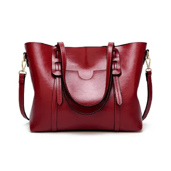 

MIWIND Vintage Handbag Large Capacity Casual Totes Bag for Ladies Luxury Handbag Fashion PU leather Solid Shoulder Bags
