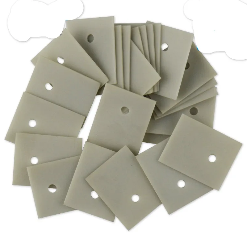 

10pcs Aluminium Nitride Ceramic Substrate Thermal Conductive Insulating Ceramic TO-220/247/264/3P/3 Aluminium Nitride