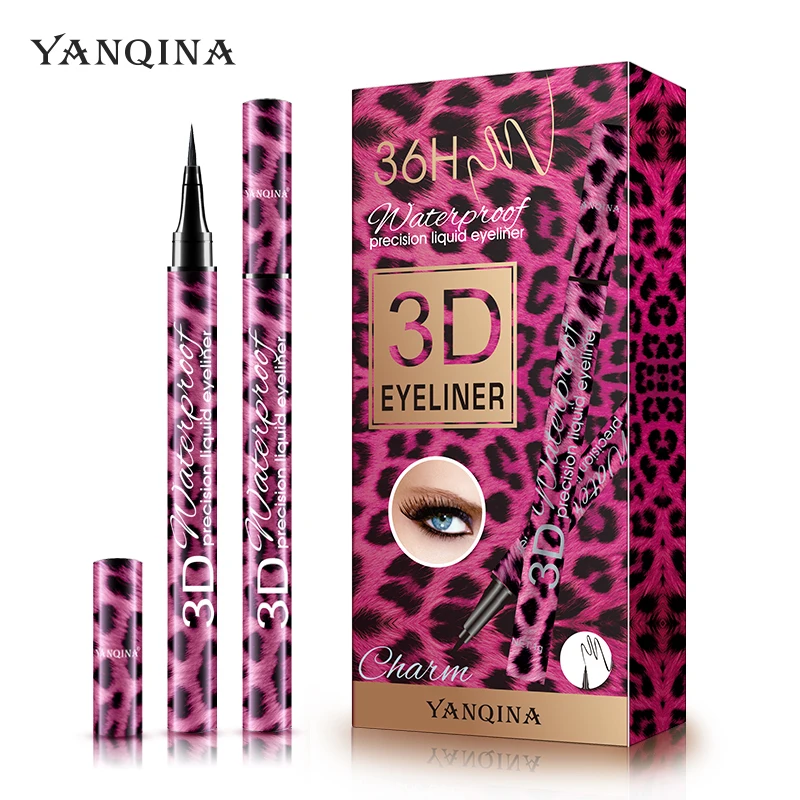 

Leopard Cool Black Eyeliner Pen Eyes Makeup Waterproof Liquid Eye Liner Pencil Make up Long-lasting Eyelid Drawing Cosmetics 1Pc