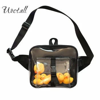 

New Transparent Bag Female Fashion Ins Chest Bag Korean Version Wild Messenger Bag Japanese Student Jelly Bag Waist Bag