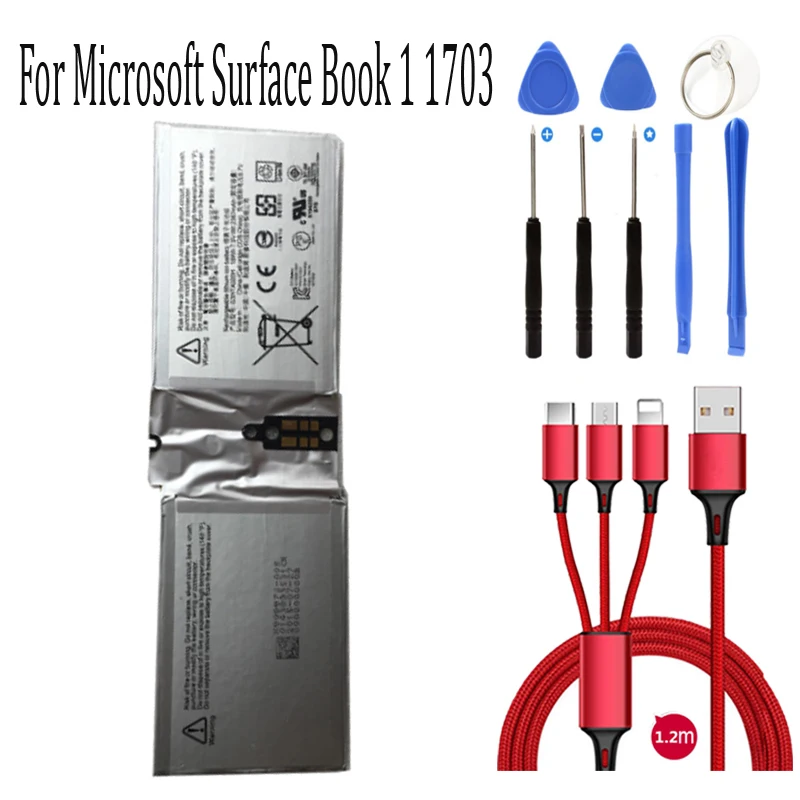 Аккумулятор 2387 мАч для microsoft Surface BOOK 1 1703 1704 1705 батарея для экрана G3HTA020H G3HTA044H+ USB кабель+ набор инструментов