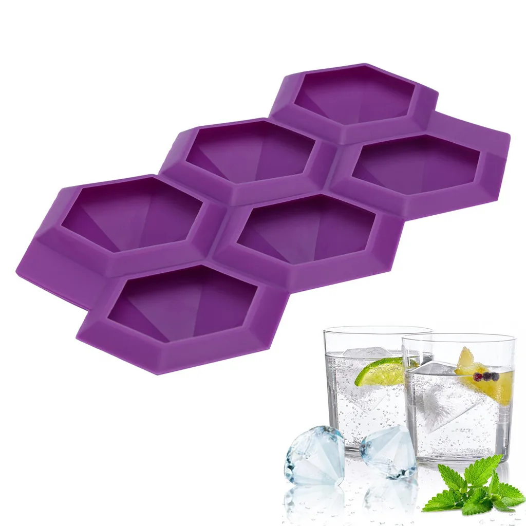 

Diamond Shape Ice Cube Cake Maker Ice Tray Ice Cube Mold Storage Container Silicone Ice Cube Tray Mold Cake Moulds Large