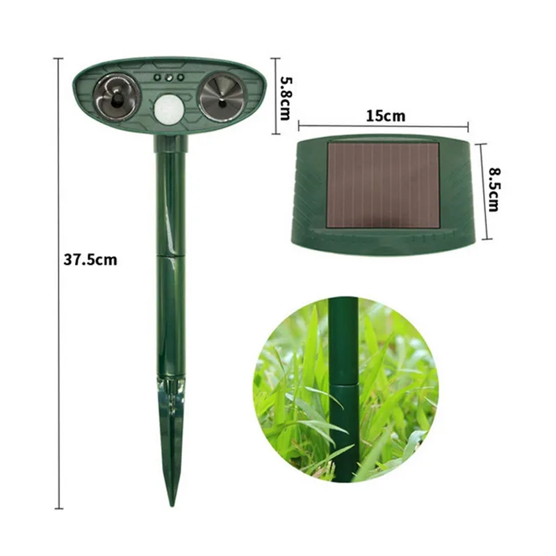 Solar Powered Ultrasonic Outdoor Animal Repeller Motion Sensor Flash Light Dog Cat Rabbit Animal Dispeller Garden Pest Control Solar Powered Ultrasonic Outdoor Animal Repeller Motion Sensor Flash Light Dog Cat Rabbit Animal Dispeller Garden Pest Control