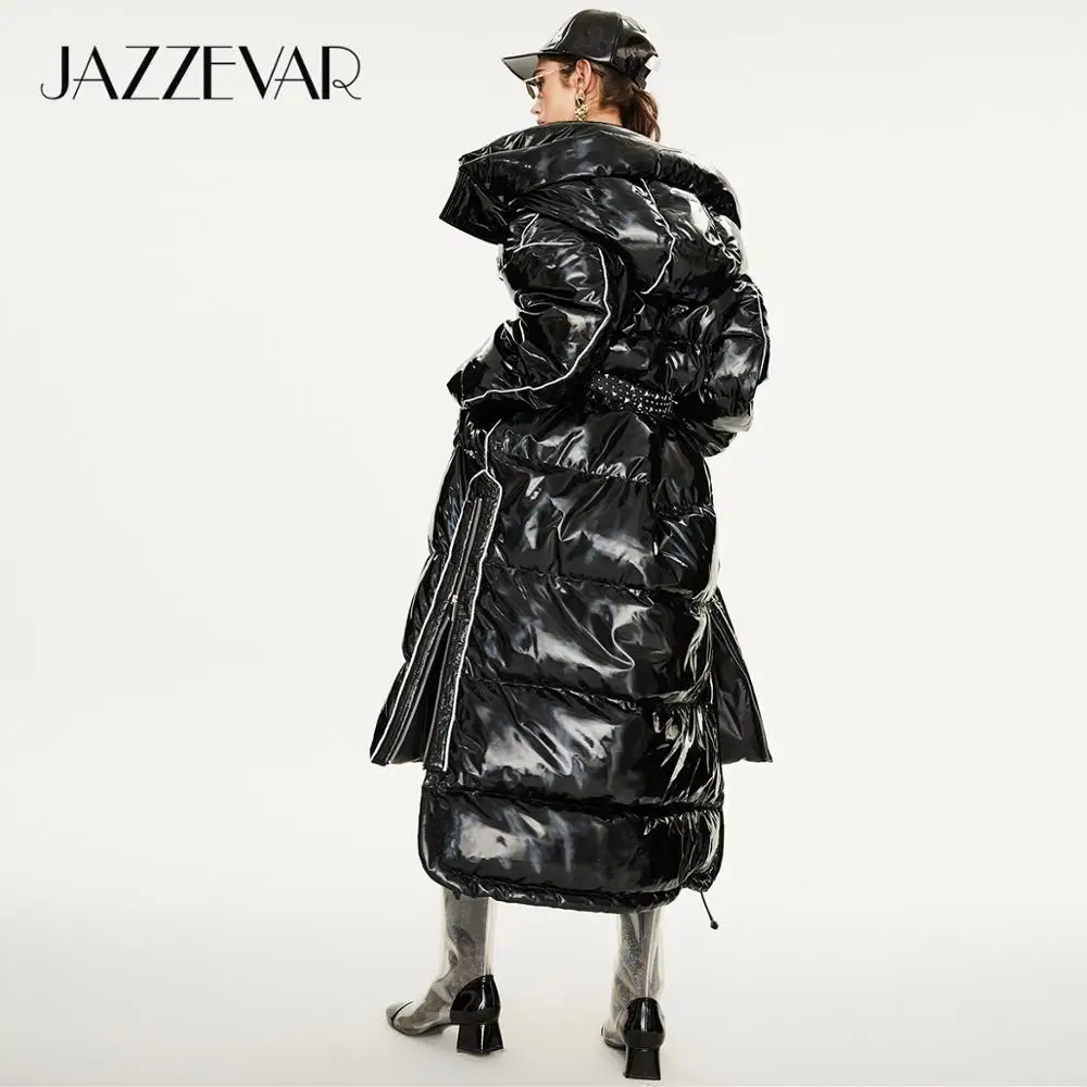 Goedkoop JAZZEVAR 2019 Winter nieuwe aankomst vrouwen donsjack bovenkleding kwaliteit losse kleding mode stijl lange winterjas vrouwen Y9047
