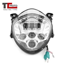 TCMOTO Modified Motorcycle Led Headlight DRL Hi&Lo Beam Bulb with Bracket for Harley Cafer Racer Chopper Bobber Street Tracker universal led angel eye projector daymaker high low beam headlight cruiser chopper cafe racer old school bobber touring