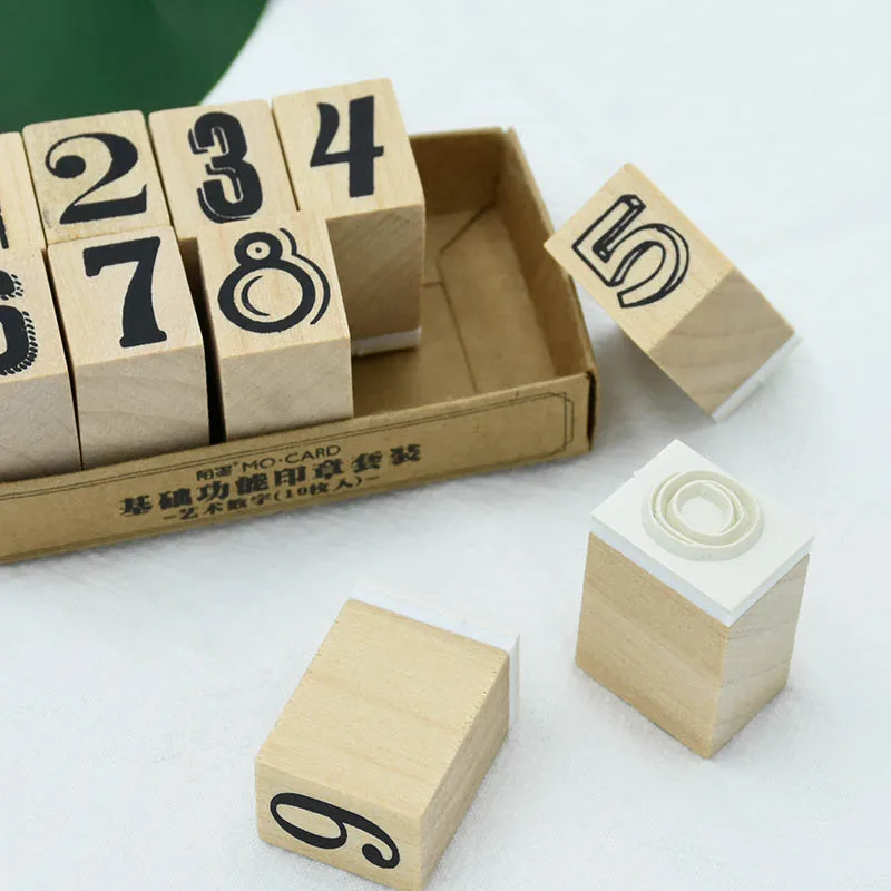 Деревянные марки резиновые штампы планировщик трекер деревянные цифры недели