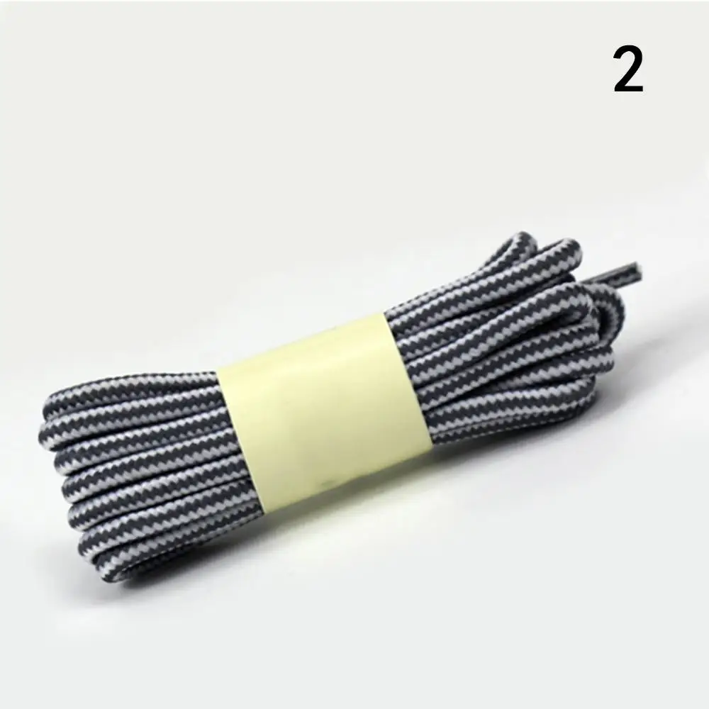 1 пара 120 см прочные двухцветные плоские шнурки для полукедов унисекс повседневные женские мужские ботинки со шнурками мотки веревки шнурки - Цвет: white and gray120cm