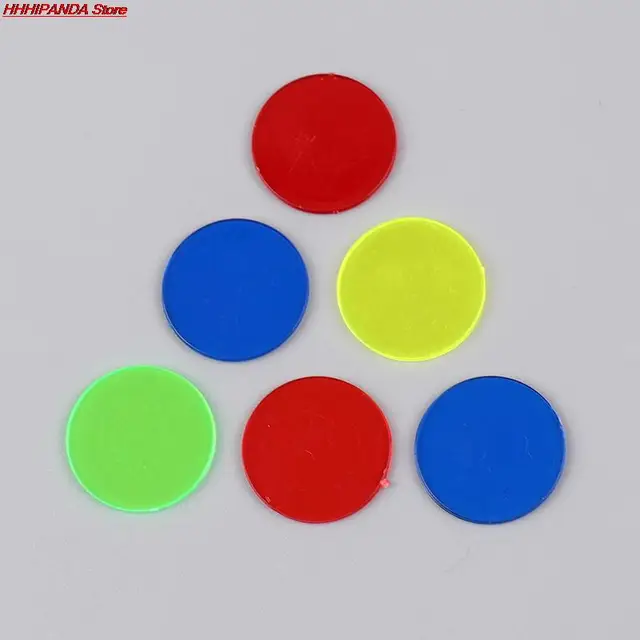 100pcs 15mm Montessori Learning Education Math Toys Learning Resources Color Plastic Coin Bingo Chip Kids Classroom Supplies 5