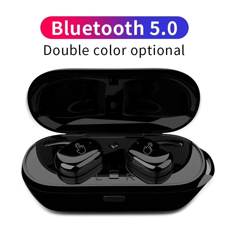 

Mobile Stereo Earbud Sport Ear Phone with Mic Portable Charging Box TWS Wireless Mini Bluetooth Earphone for Xiaomi Huawei