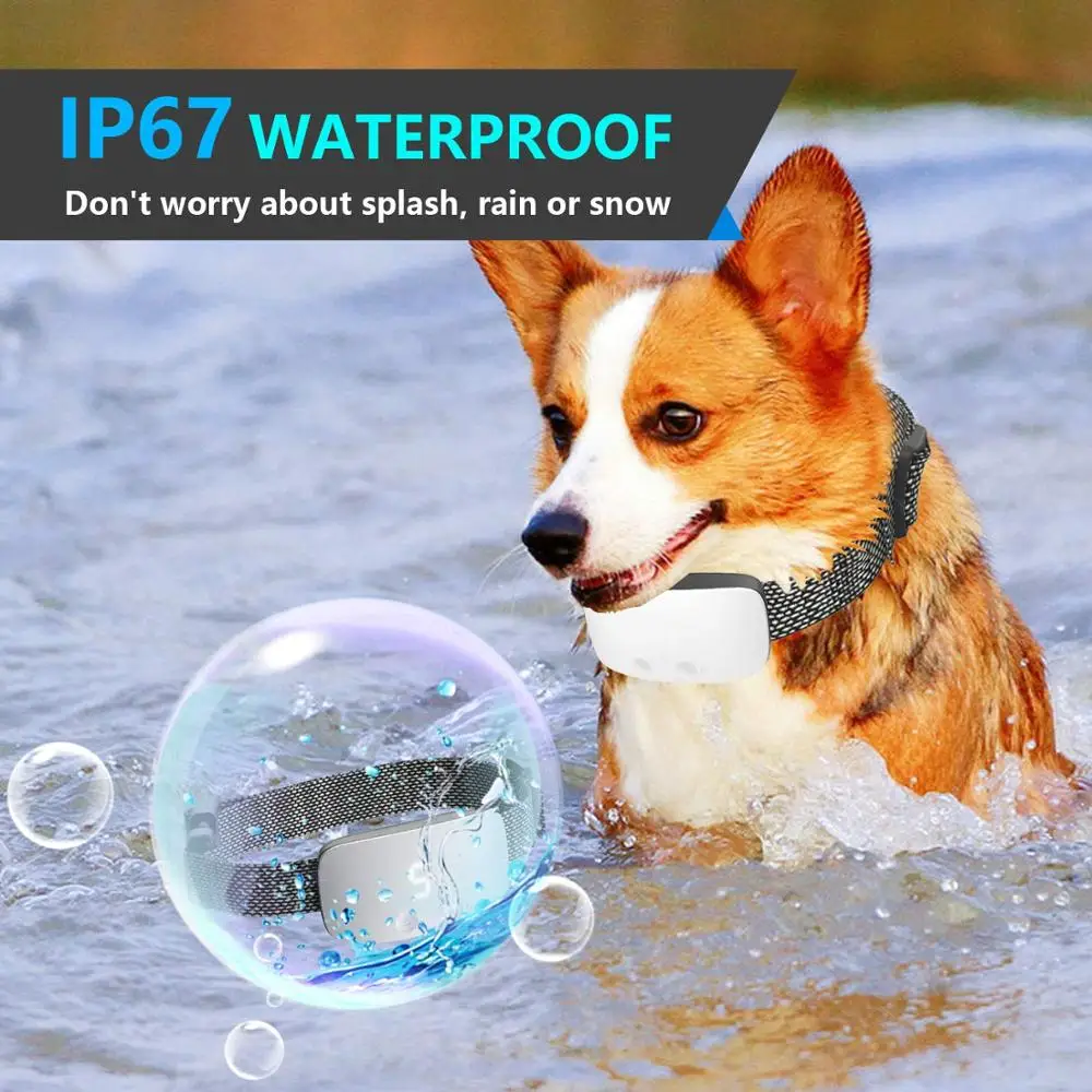 Dog Anti-Barking Training Collar, with Beep Sound Vibration Electronic Shock Mode, IP67 Waterproof, Rechargeable Collar for Dogs