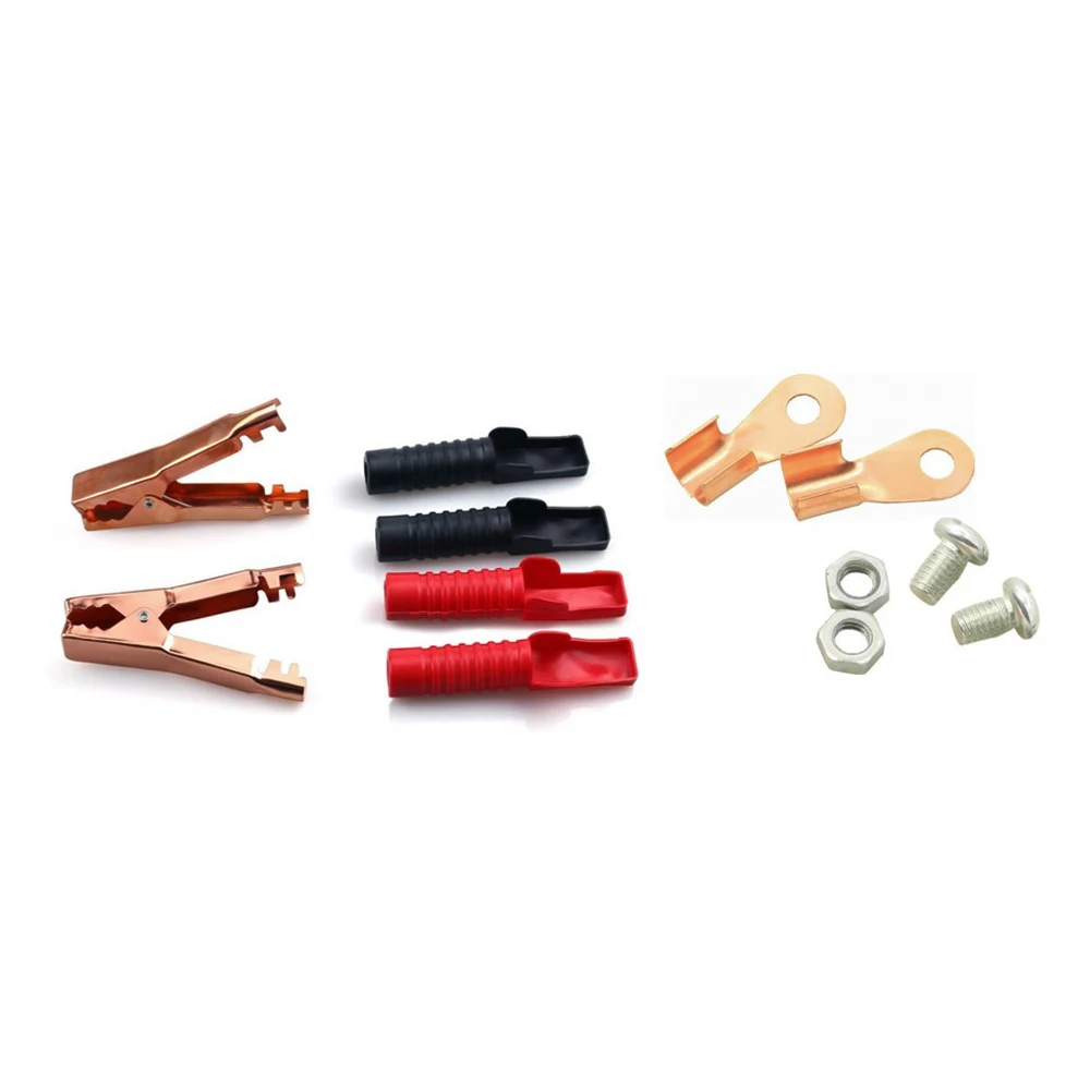 Hot Copper-Plated All-Inclusive Black And Red Spring Car Clamps Crocodile 200A Aligator Large Cable Battery Alligator Clips
