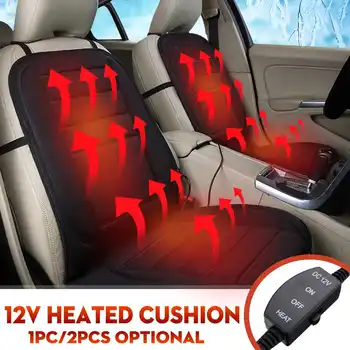 

12V Automobiles Heated Car Seat Cover Auto Cover Car Seat Protector Cashmere Electric Heating Cushion Warmer Winter
