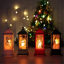 Xmas Tree Lantern Led Candle Tea Light Christmas Decorations for Home ChristmasOrnaments Santa Claus Lamp New Year 2022 Decor