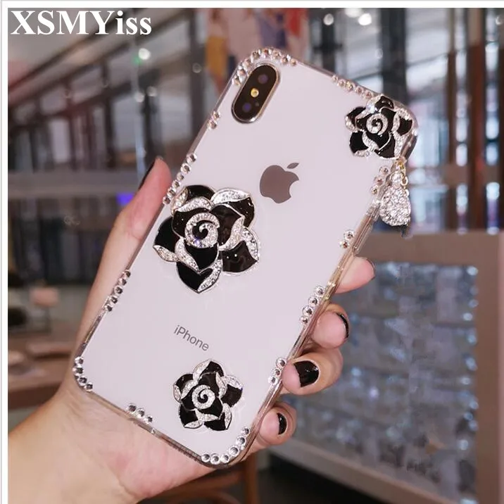 

Luxury Rhinestone Diamond Crystal Glitter Flower Bling Case Cover For Xiaomi Redmi 5 6 4X 4A 5A 6A Note 4 5 6 7 Pro Note 4X 5A