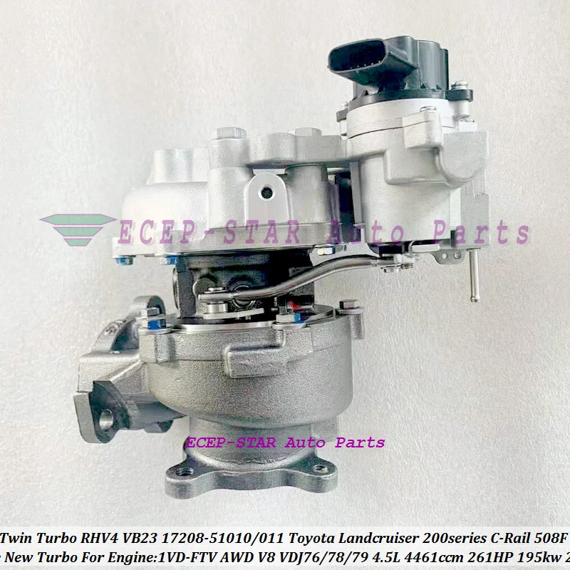 Turbo RHV4 VB23 17208-51010 17208-51011 VED20027 для TOYOTA Land Cruiser 200 серии D40-рельса 508F 1VD 1VD-FTV VDJ76 78 79 4.5L
