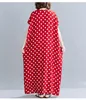 cotton satin plus size vintage Polka Dot women casual loose long summer beach dress elegant clothes 2022 ladies dresses sundress ► Photo 2/6