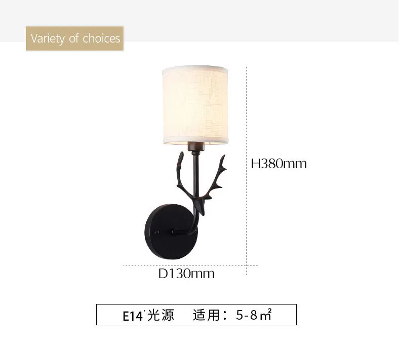 Современный светодиодный настенный светильник, креативный настенный светильник с рогами для спальни, прикроватный светильник для гостиной, коридора, коридора, лестницы, светильник для домашнего декора