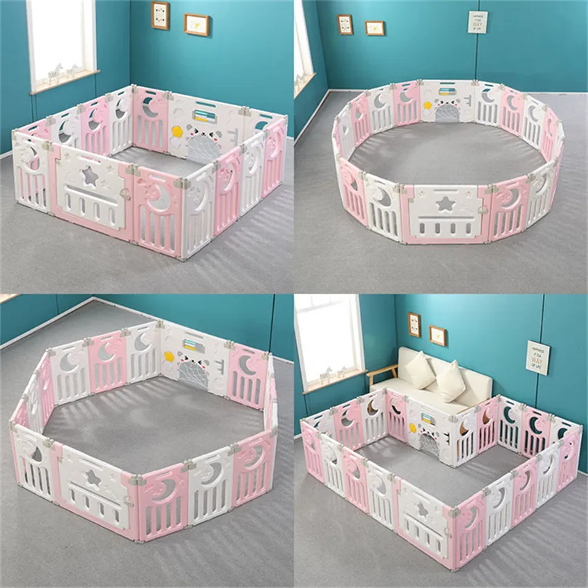 

Children's Play Fence Baby Safety Fence Home Crawling Mat Toddler Baby Indoor Foldable Play Fence Baby Gate Play Tent