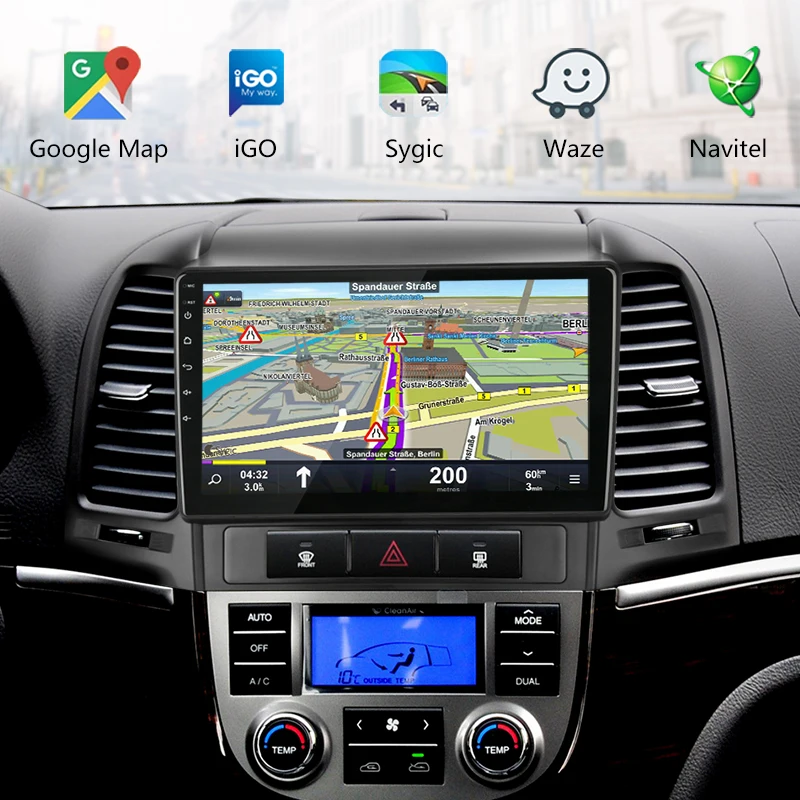 Best Jansite Android car radio for Hyundai Santa Fe 2006 2007 2008 2009 2010 2011 2012 Multimedia player 4G WIFI Mirror link FM AM 3