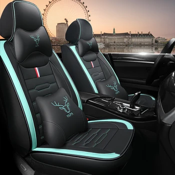 

Full Coverage Eco-leather auto seats covers PU Leather Car Seat Covers for Kia morning picanto rio cerato soul seed optima