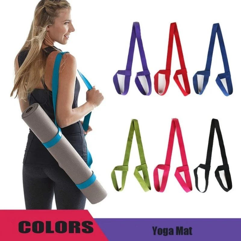 Portable Yoga Mat Sling Sports Canvas Belt Fitness Gym Ajustable Carrier Shoulder Carry Strap