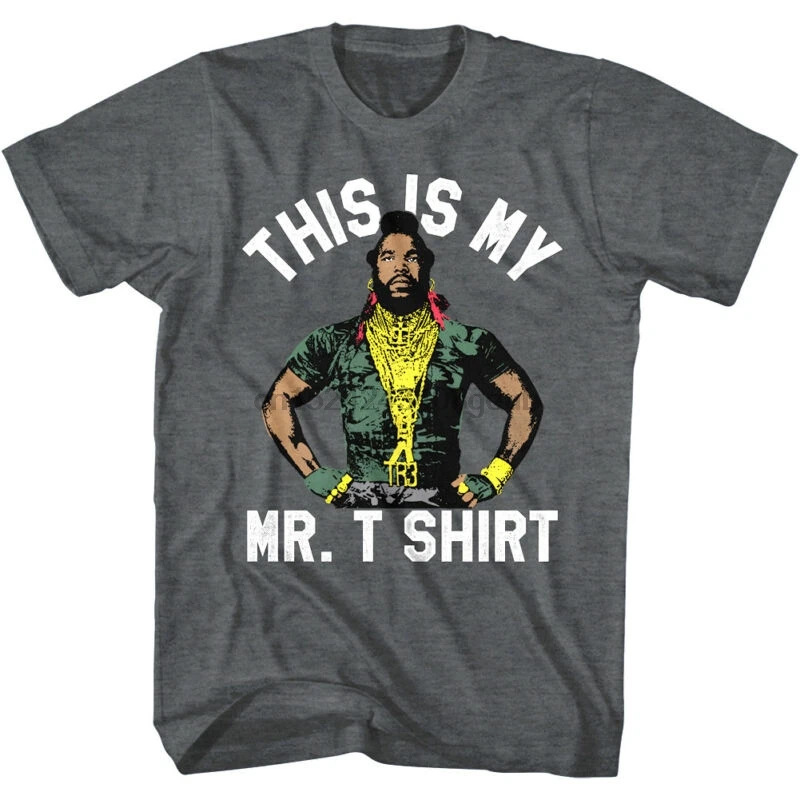 A-Team Mr T забавная Мужская футболка BA Baracas Bling Chains Camo Charcoal |