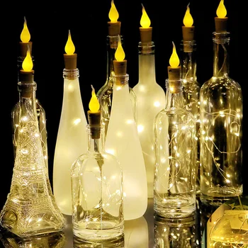 

Candle Garland Bottle Stopper led fairy lights For Glass Craft LED string lights Wedding Christmas Birthday Decoration