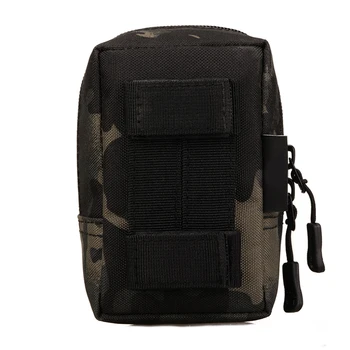 

Zipper Closure Tactical Waist Bag Phone Pouch Unisex Outdoor Waterproof Wear Resistant Camping Rectangle Hanging Debris Storage