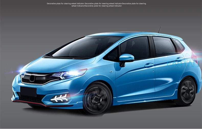 Для Honda FIT JAZZ дневные ходовые огни Светодиодный четырехглазый дневные ходовые огни орлиный глаз передние противотуманные фары GK5 автомобиль