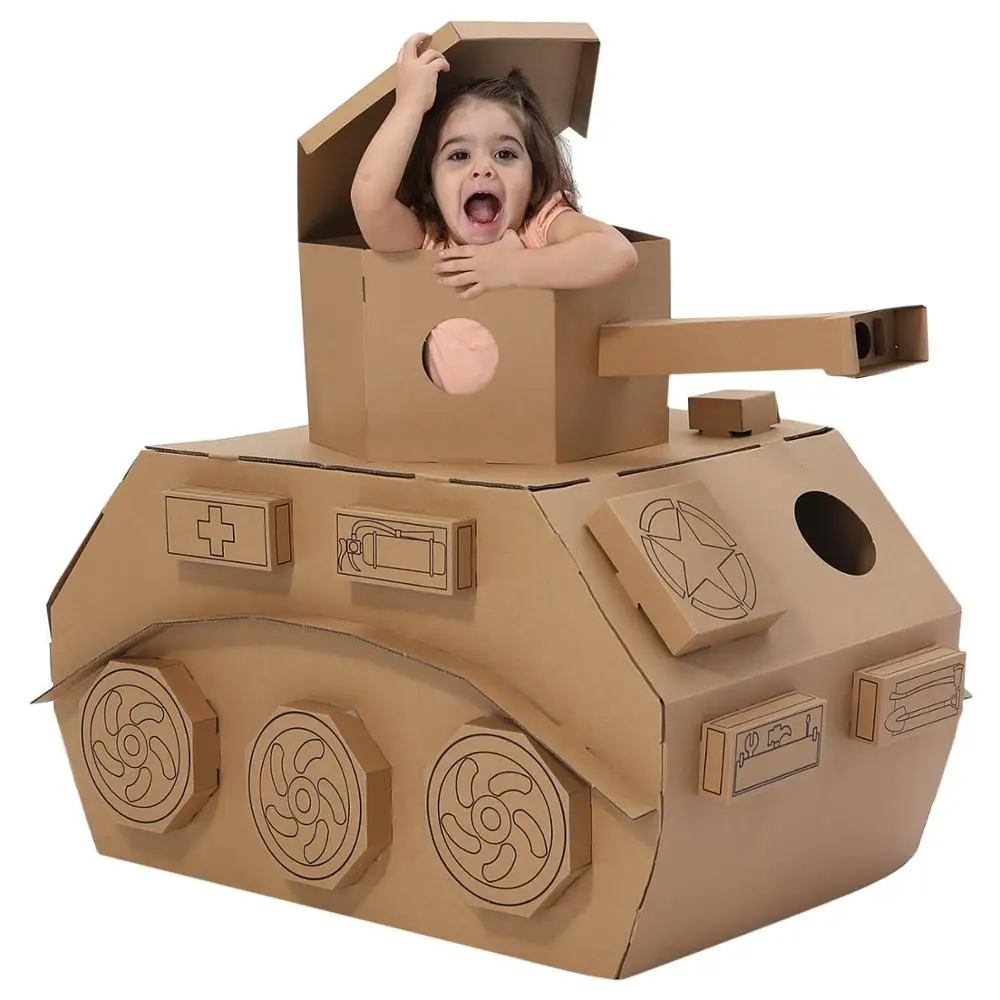 indoor cardboard playhouse