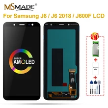 Супер AMOLED для Samsung Galaxy J6 2018 J600 J600F J600Y ЖК-дисплей с сенсорным экраном в сборе для J600F J600G J600FN/ds LCD(China)