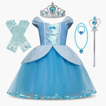 

Princess Costume Elsa Anna Snow White Party Cosplay Dress For Girls Kids Dress up Clothing Fancy Halloween Dress Birthday Dress