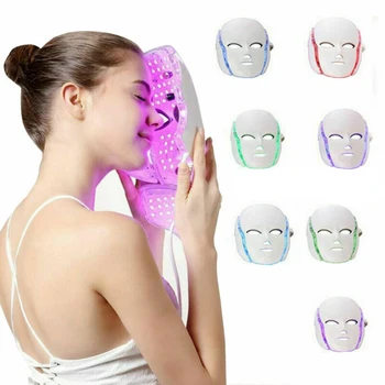 

7Colors LEDs Face Mask Beauty Mask Machine Light Therapy For Tighten Pores Whitening and Skin Tender Instrument Skin Care Tool