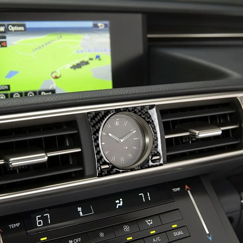 Углеродное волокно центральной консоли крышка часов Накладка для Lexus IS250 IS350+ украшение интерьера автомобиля набор