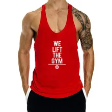 Майка свободного кроя для фитнеса, майка с принтом, жилет для занятий спортом и бега, хлопковый жилет в форме буквы I