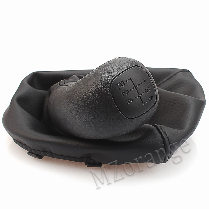 

Black 5 Speed Car Manual Gear Shift Knobs Protect Leather Gaitor Boot For Mercedes Benz VITO W638 1996 1997 1998 1999 2000