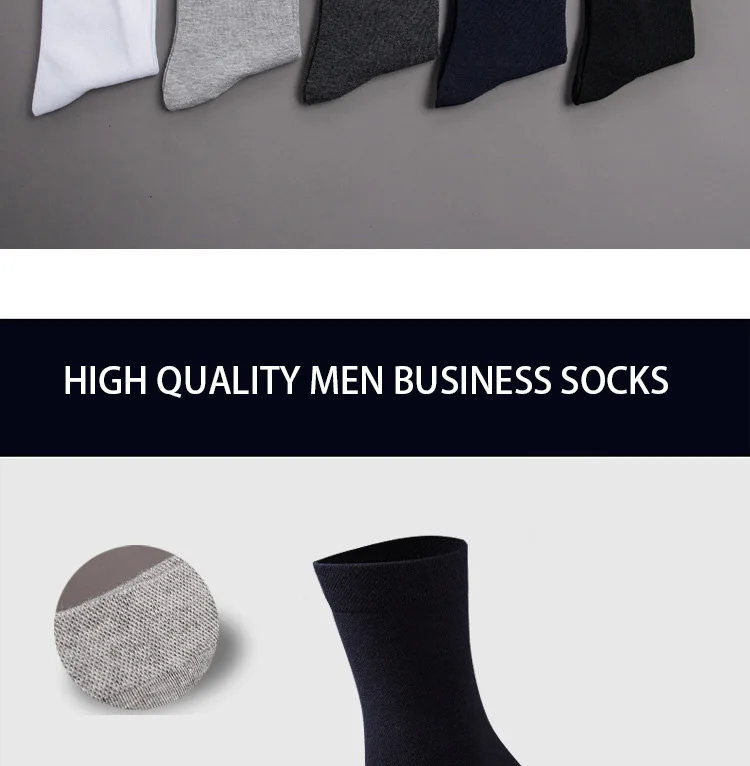 Hohe Qualität 10 Paare/los männer Baumwolle Socken Neue Stil Schwarz Business Männer Socken Weiche Atmungsaktive Männliche Socken Plus Größe (6,5-14) – Detail 7