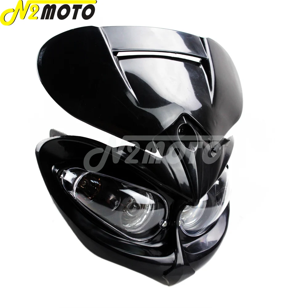 Мотоциклетная черная фара на заказ обтекатель для Honda Suzuki Yamaha Kawasaki кроссовый