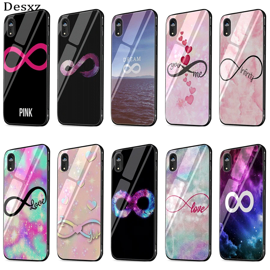 Mobile Phone Glass Case For iPhone 5 5s SE 6 6s 7 8 Plus XR X XS Max Cover Limitless Flne | Мобильные телефоны и