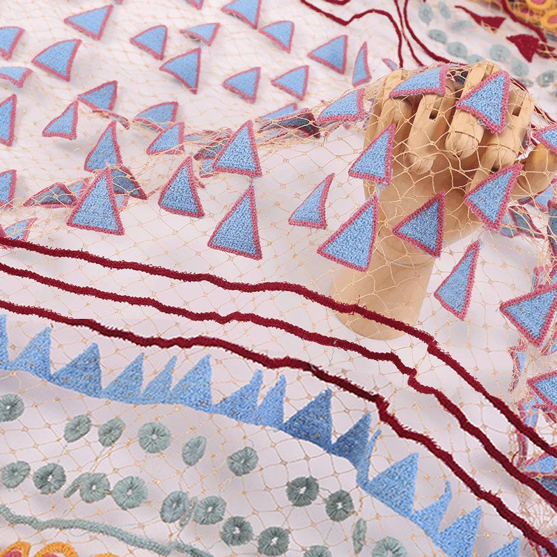 2 м/лот, 130 см, богемный стиль, ручная вышивка, сетка, газ, кружево, ткань, одежда, платье, ручная работа, сделай сам, ткань