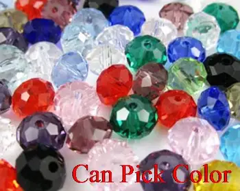 

4mm 1000Pcs/lot uji8 hot Mixed Faceted Rondelle Glass Crystal Beads spacer Colored Bracelet necklace Jewelry Making