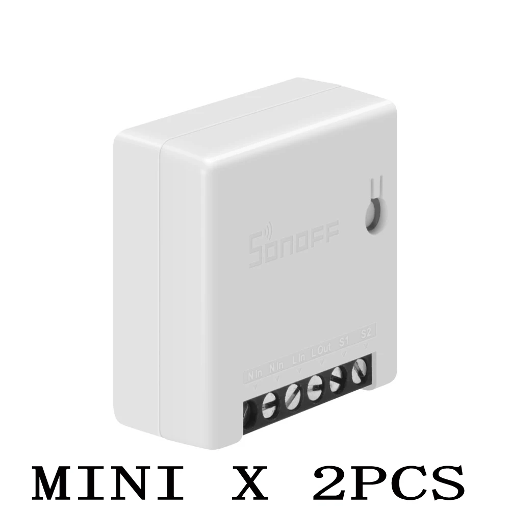 Sonoff MINI 2pcs Sonoff Мини DIY приложение умный пульт дистанционного управления таймер расписание голосовое включение статус DIY Режим двухсторонний Wifi умный переключатель умный дом - Комплект: Sonoff MINI 2pcs