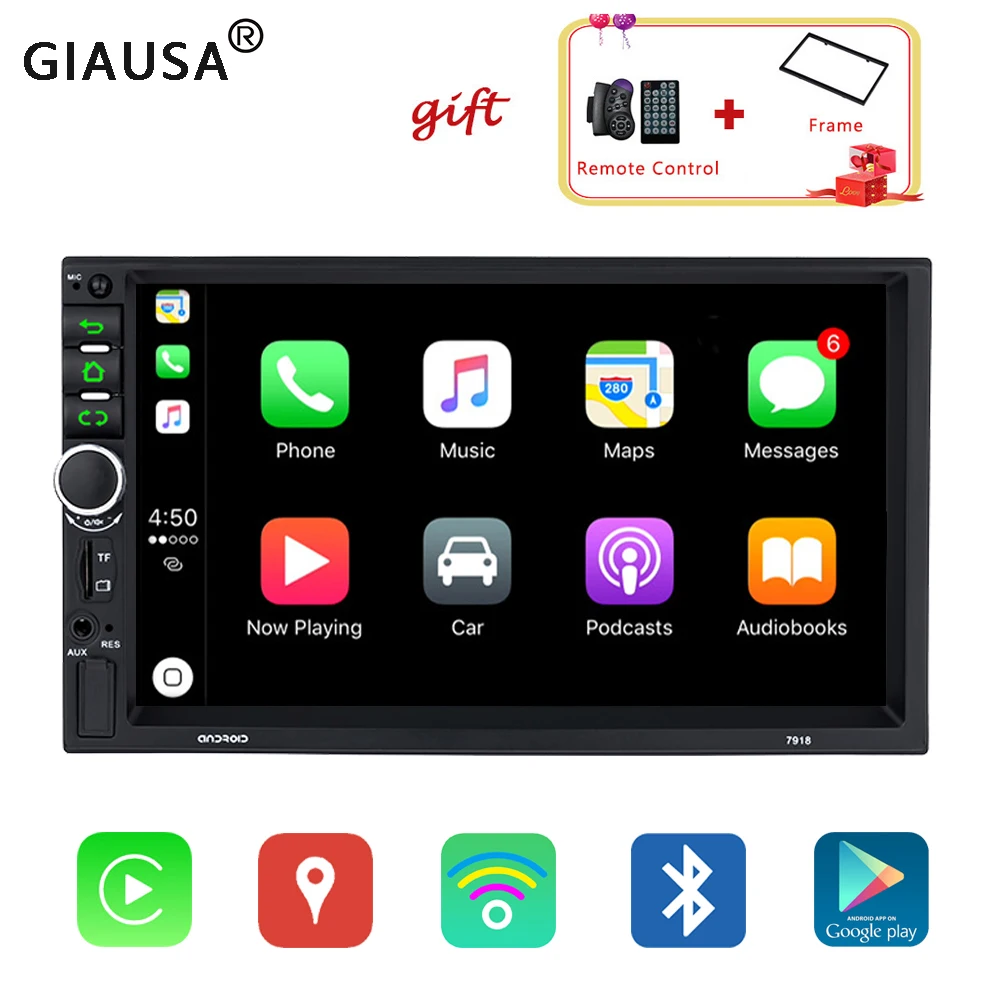 7 дюймовый автомобильный радиоприемник для Apple Carplay 2 Din Android 8.1 мультимедийный