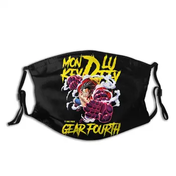 

Anime One Piece Gear Fourth Monkey D Luffy Reusable Face Mouth Mask With Replaceable PM2.5 Filters Dustproof Protection Cover